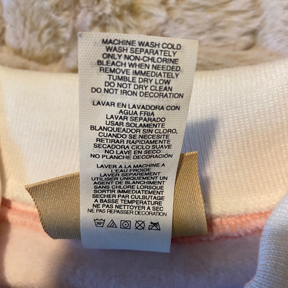 NWT Vintage 90s Morning Sun Top Stitch Butterfly Meadow Sweatshirt Pink Sz Large - Picture 6 of 7